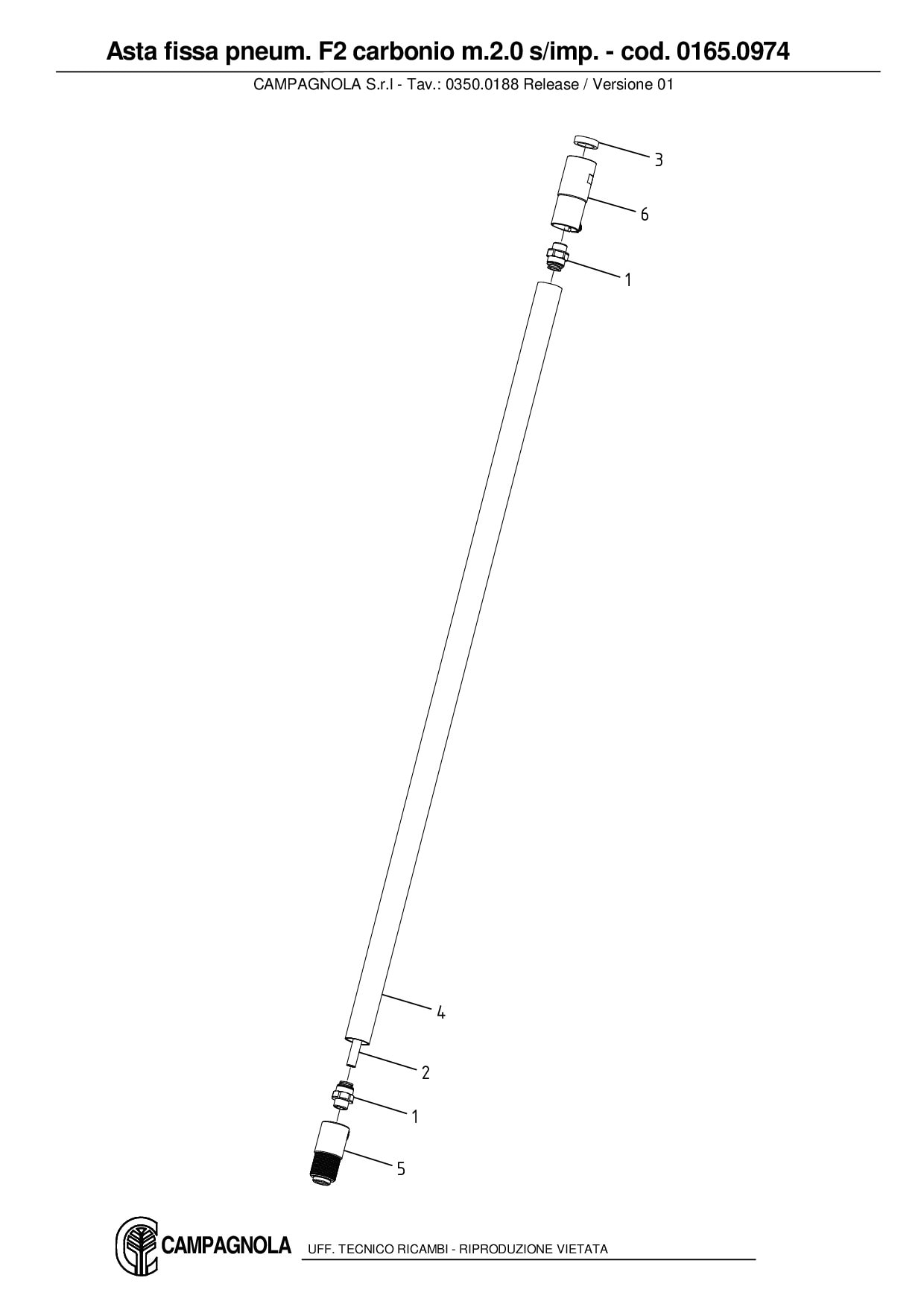 0165.0974_Asta fissa pneum. F2 carbonio m. 2.0